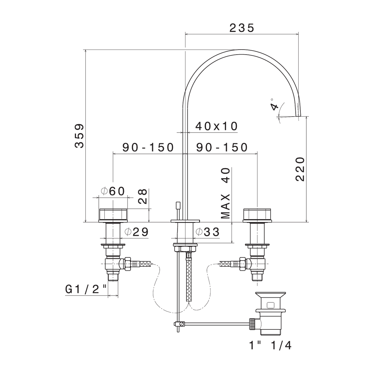 Newform 69700 - disegno tecnico
