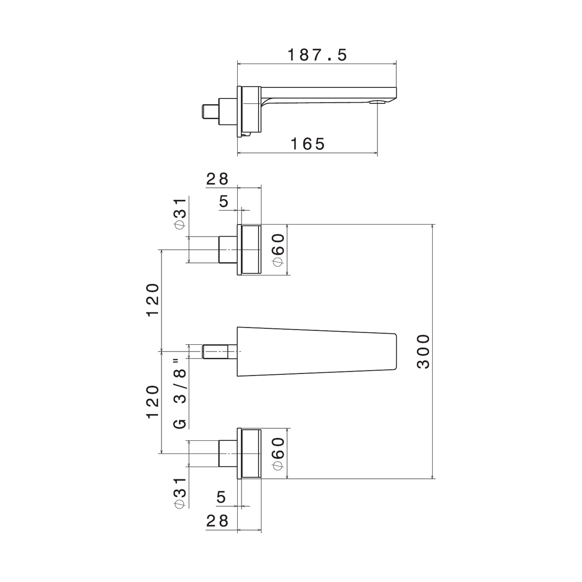 Newform 69728E - disegno tecnico