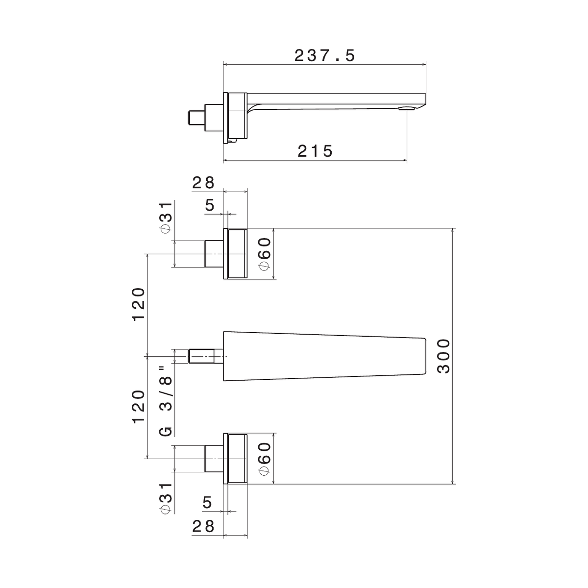 Newform 69730E - disegno tecnico