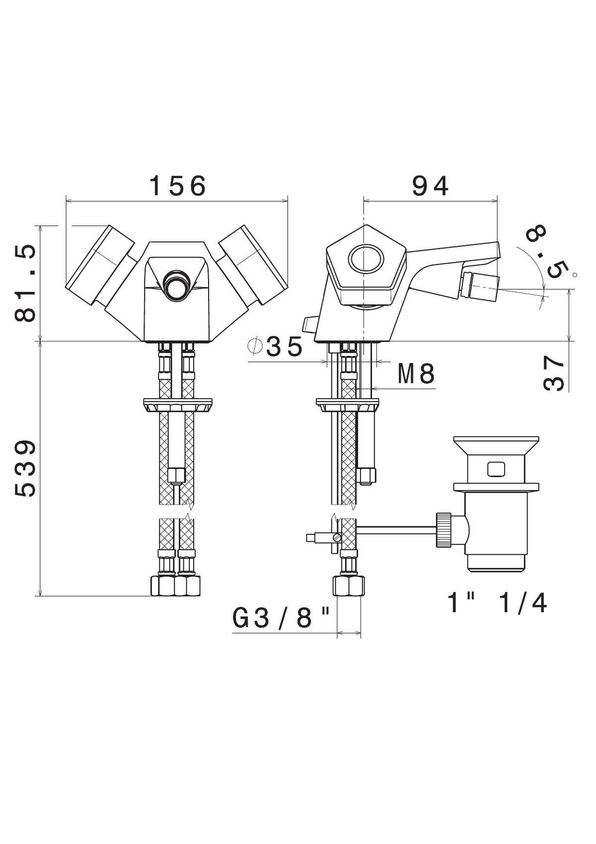 Newform 69735 - disegno tecnico