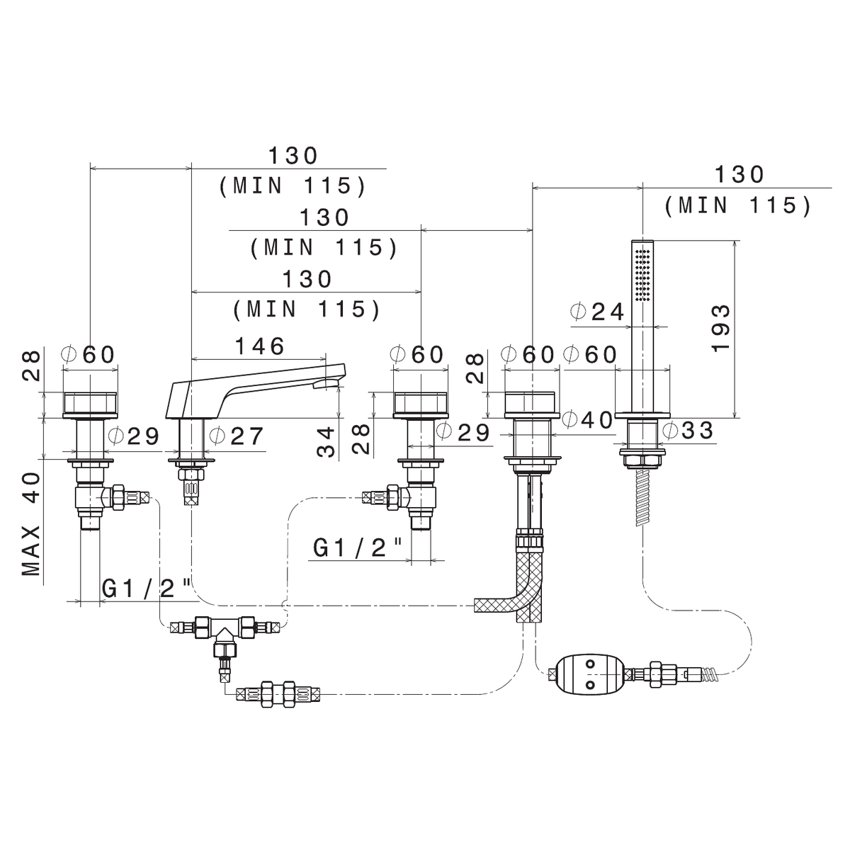 Newform 69782C - disegno tecnico