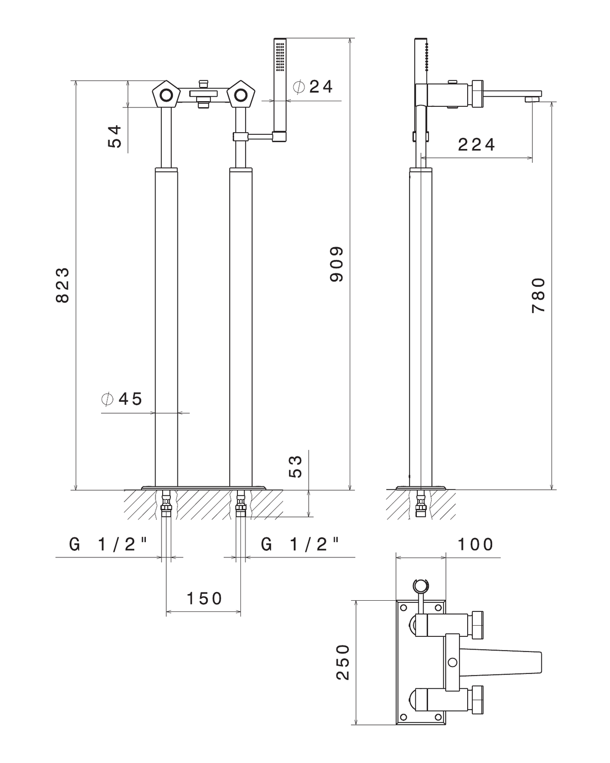Newform 69785C - disegno tecnico