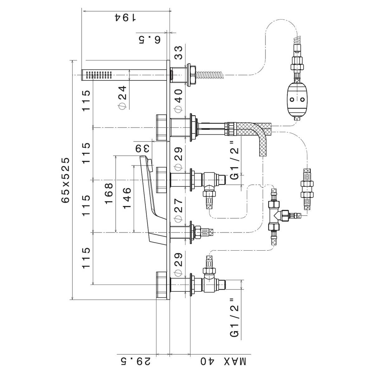Newform 69789C - disegno tecnico