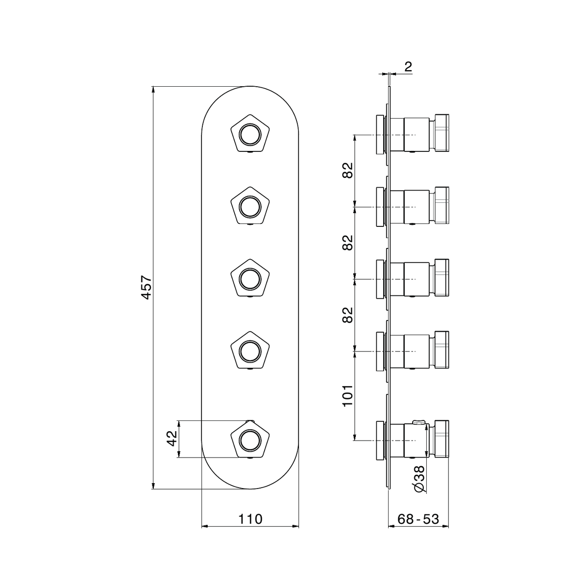 Newform 69804E - disegno tecnico