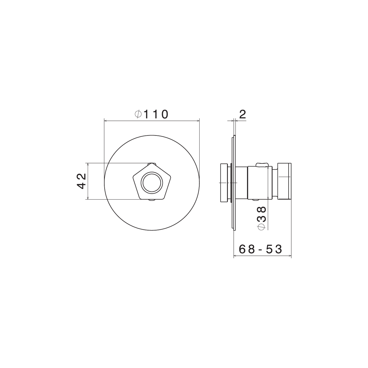 Newform 69807E - disegno tecnico