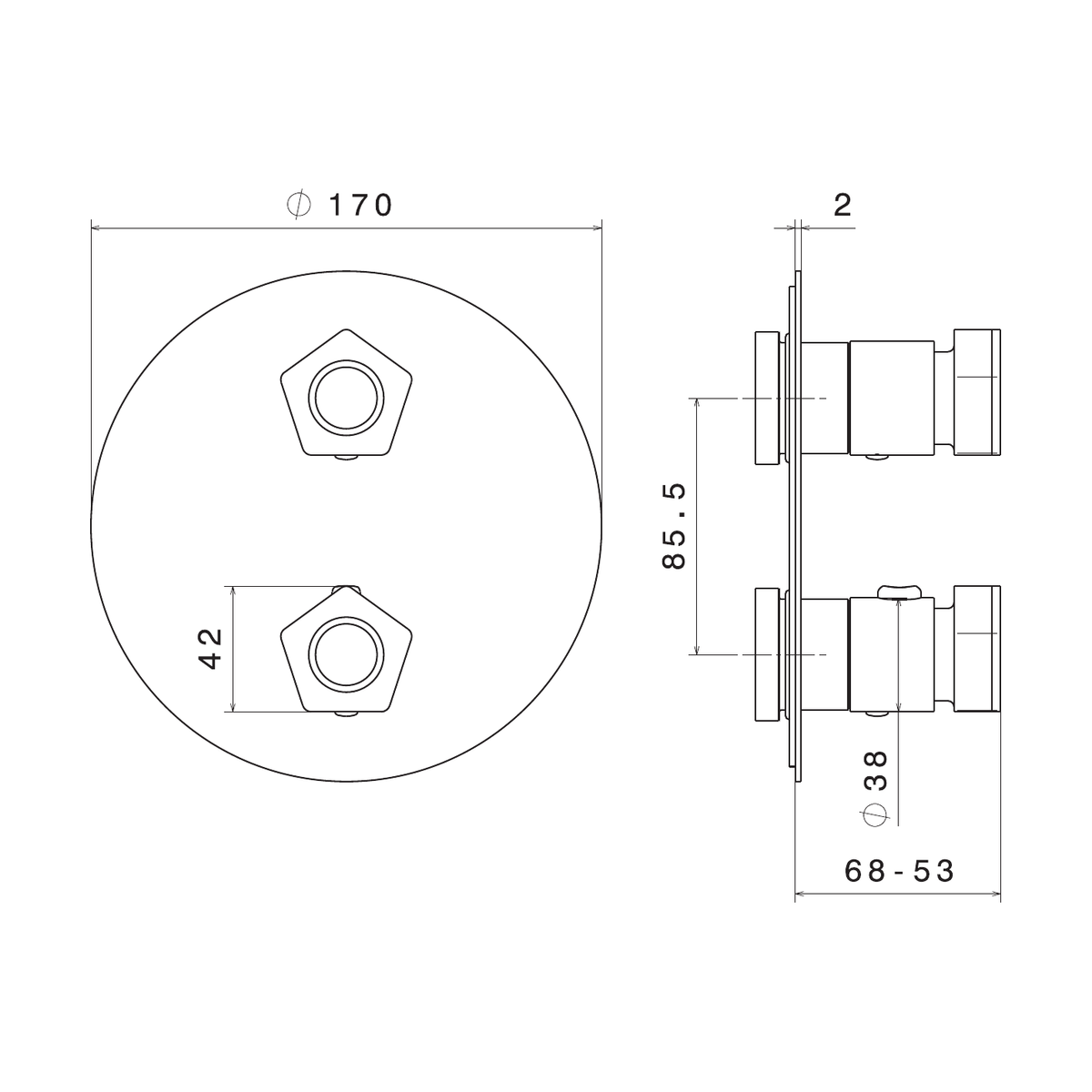 Newform 69808E - disegno tecnico