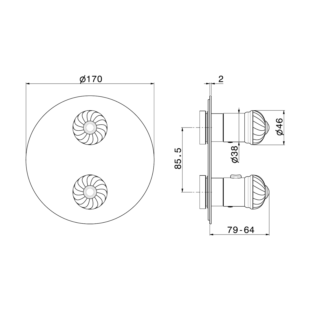 Newform 69849E - disegno tecnico