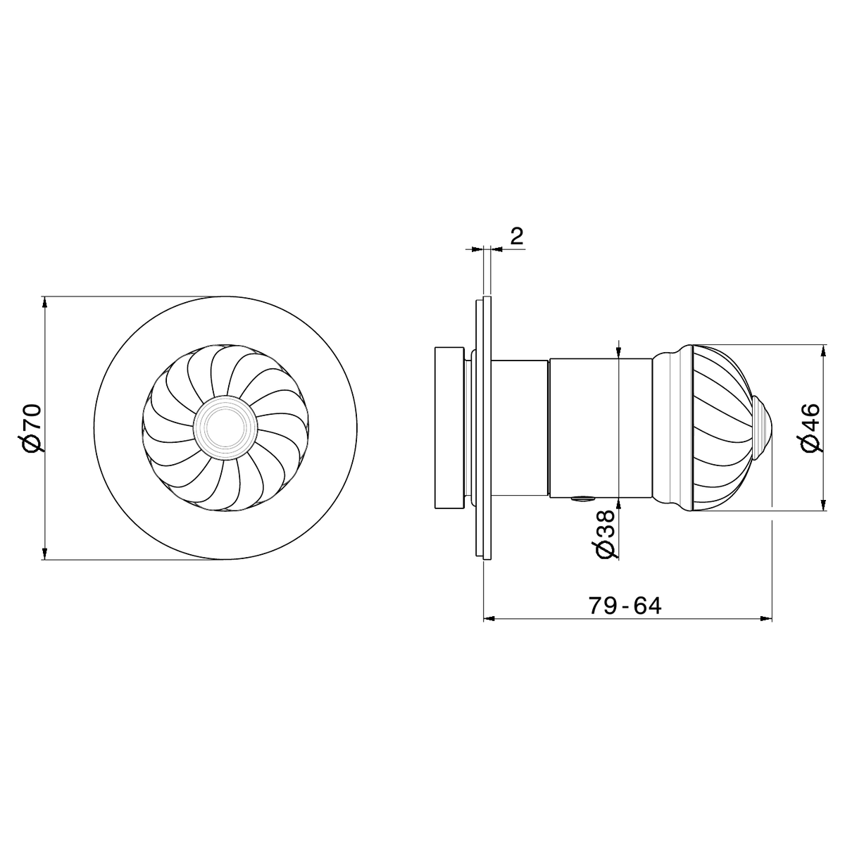 Newform 69851E - disegno tecnico