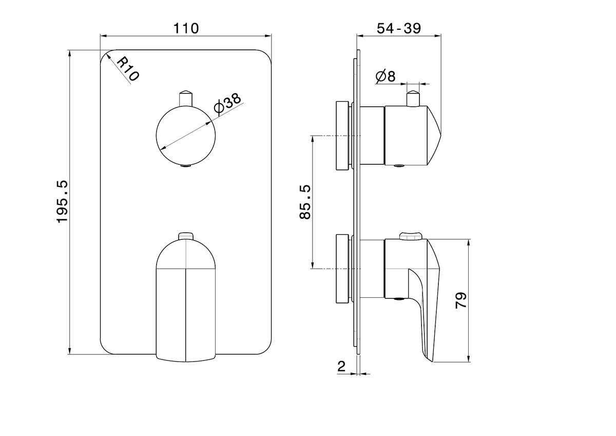 Newform 69857E - disegno tecnico