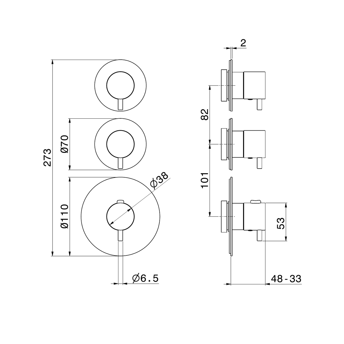 Newform 69859EX - disegno tecnico