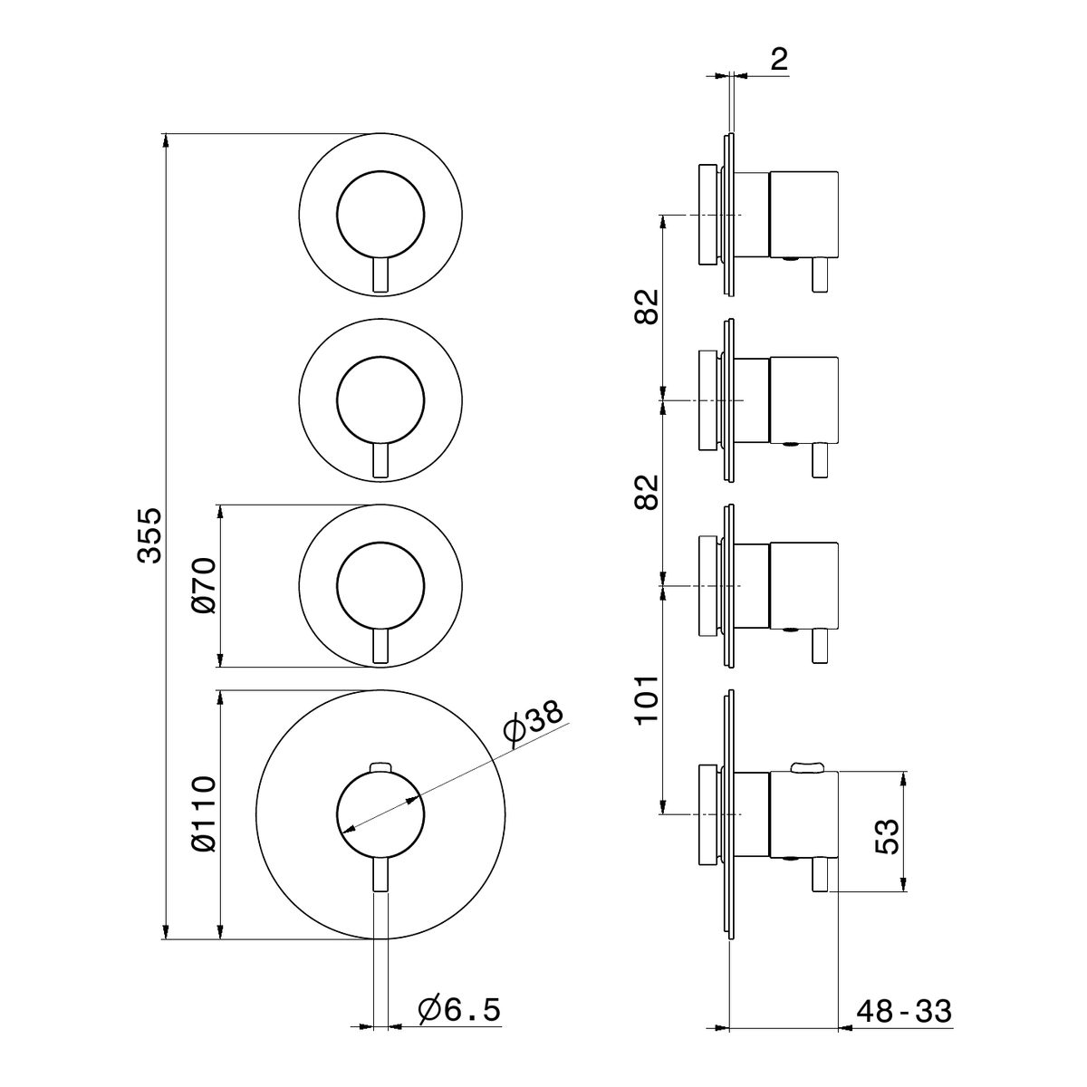 Newform 69860EX - disegno tecnico