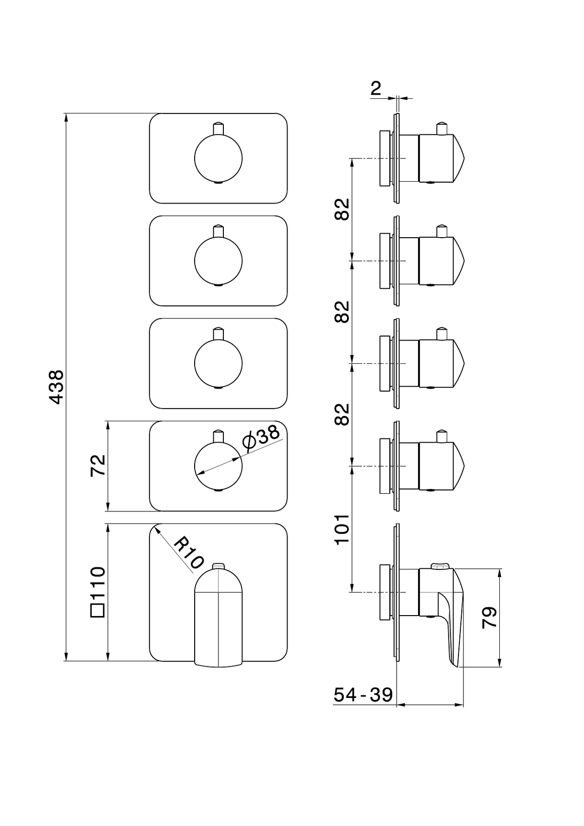Newform 69866E - disegno tecnico