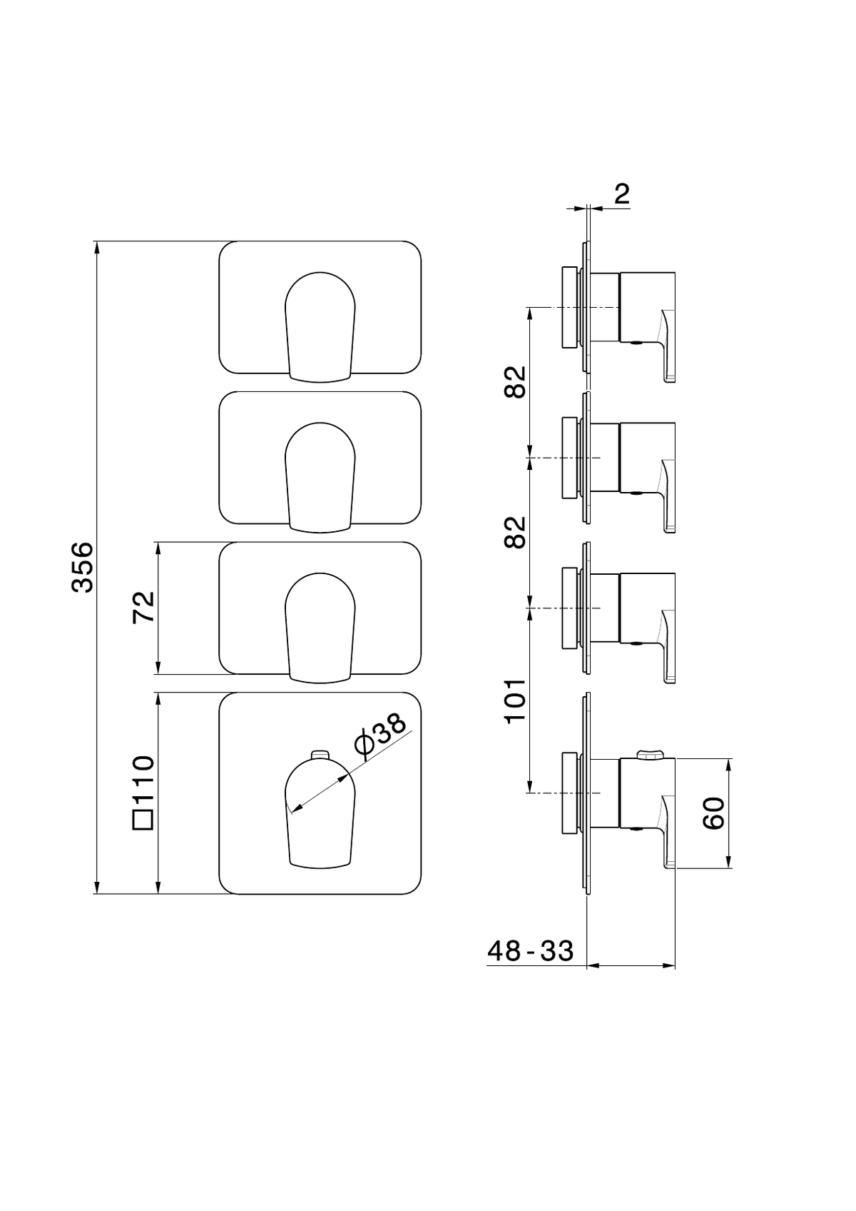 Newform 69871E - disegno tecnico