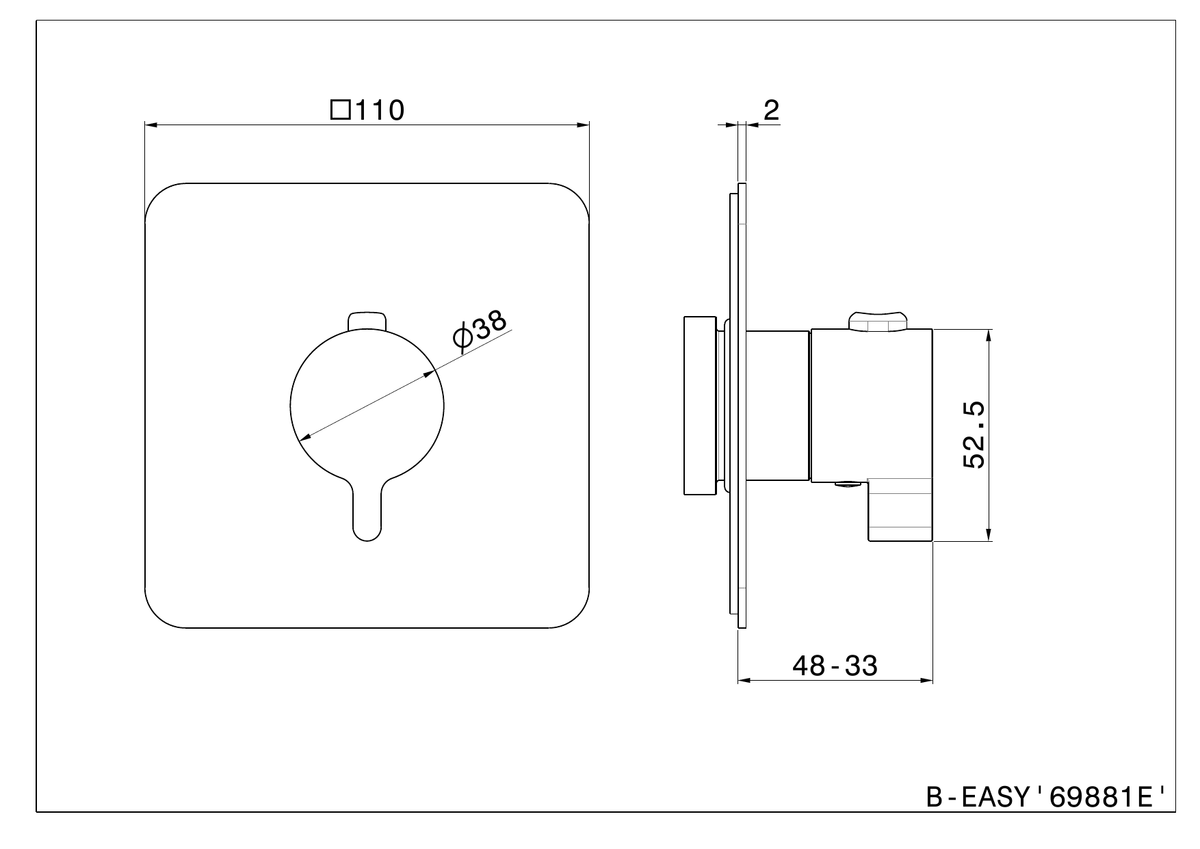 Newform 69881E - disegno tecnico