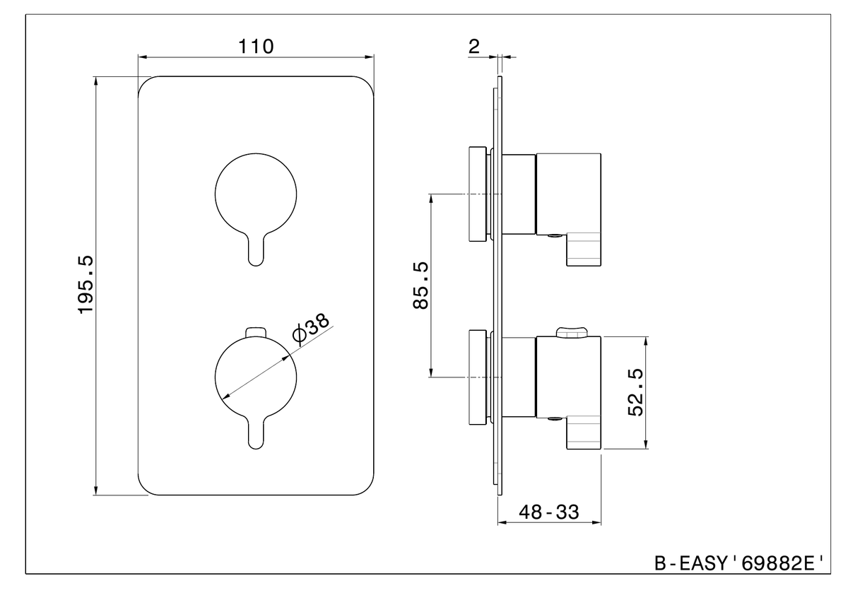 Newform 69882E - disegno tecnico