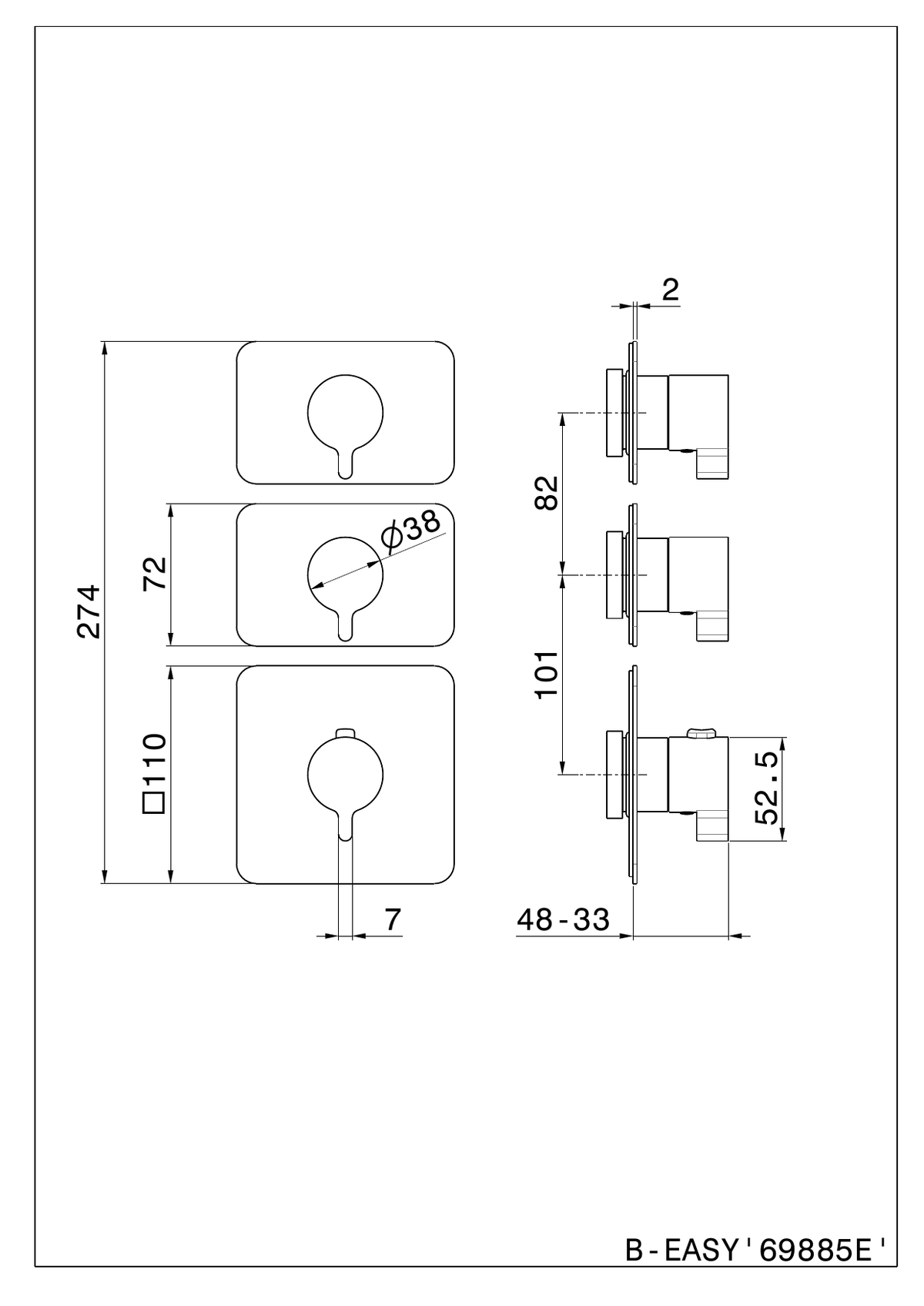 Newform 69885E - disegno tecnico