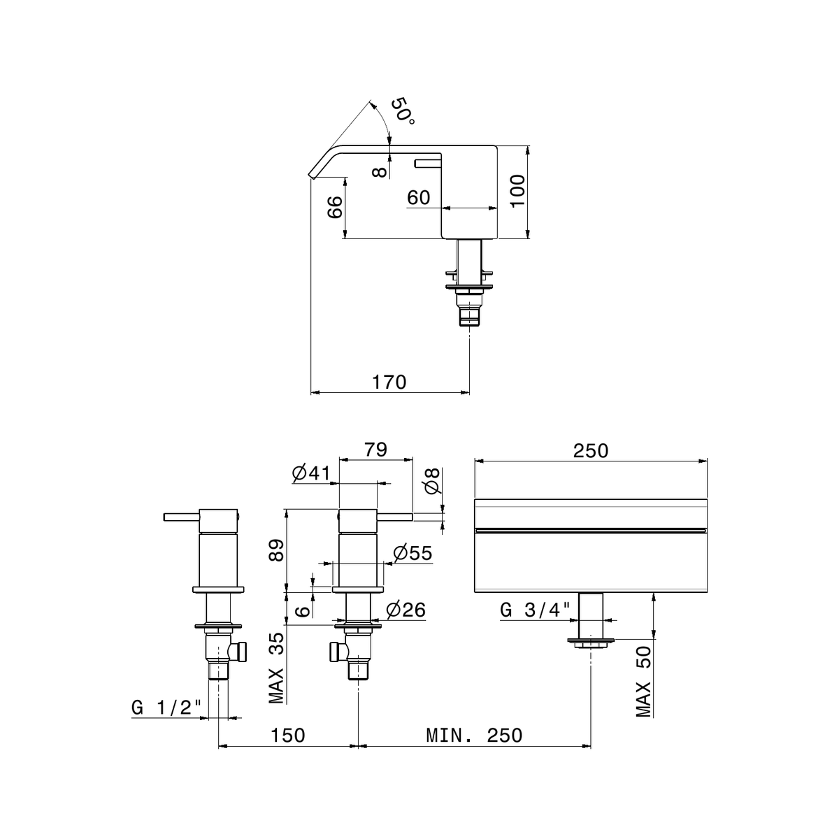 Newform 70032 - disegno tecnico