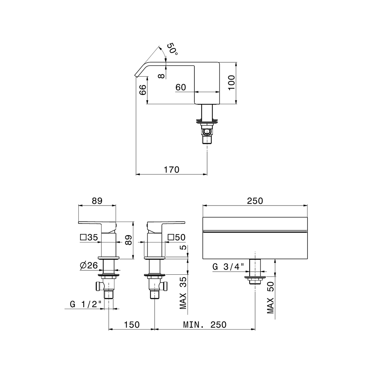 Newform 70033 - disegno tecnico