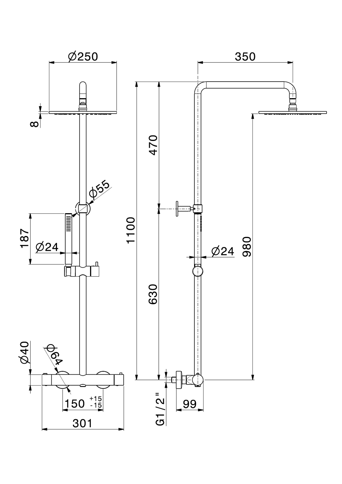 Newform 70050 - disegno tecnico