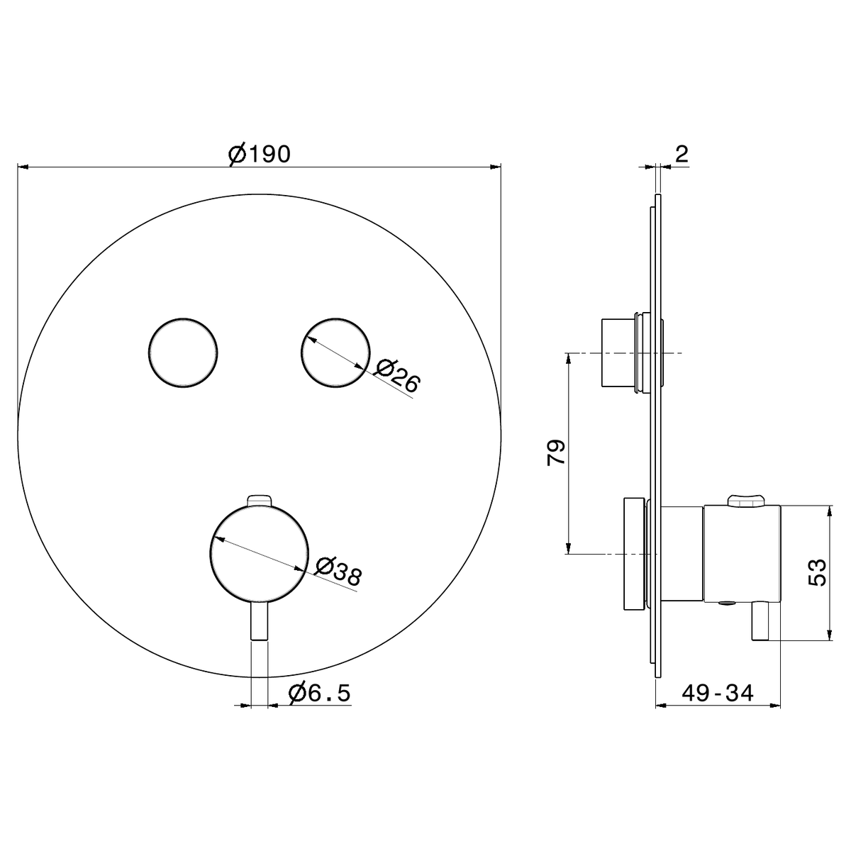 Newform 70426EX - disegno tecnico