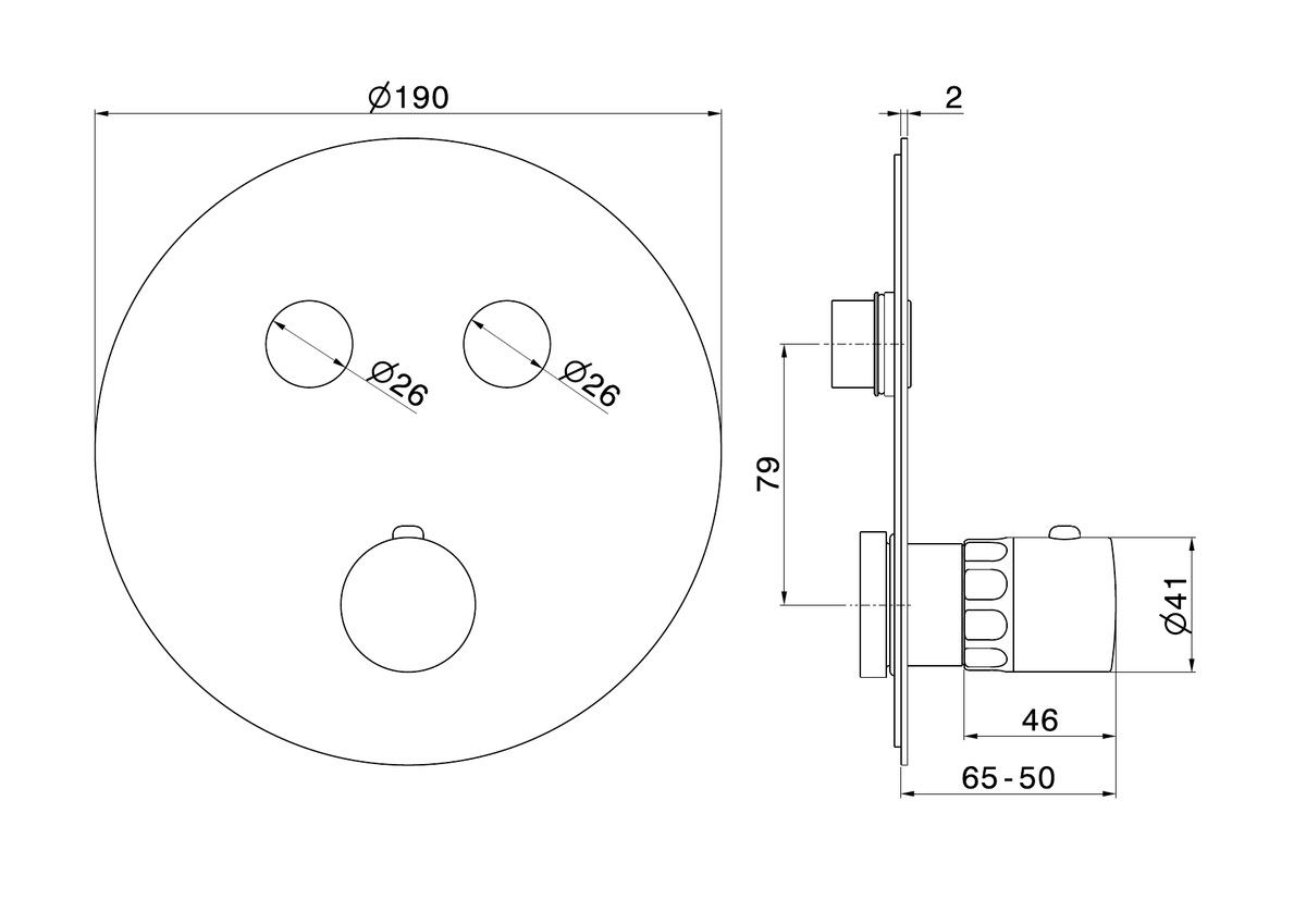 Newform 70448E - disegno tecnico
