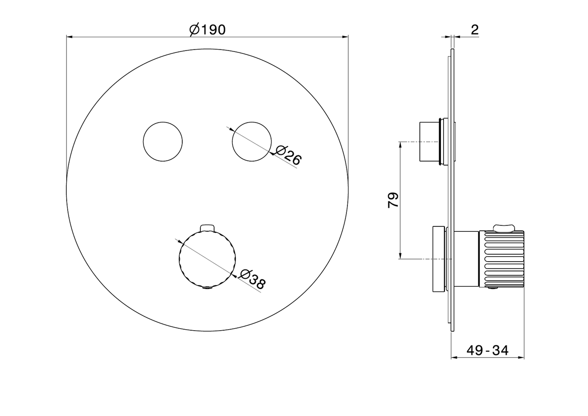 Newform 70458EX - disegno tecnico
