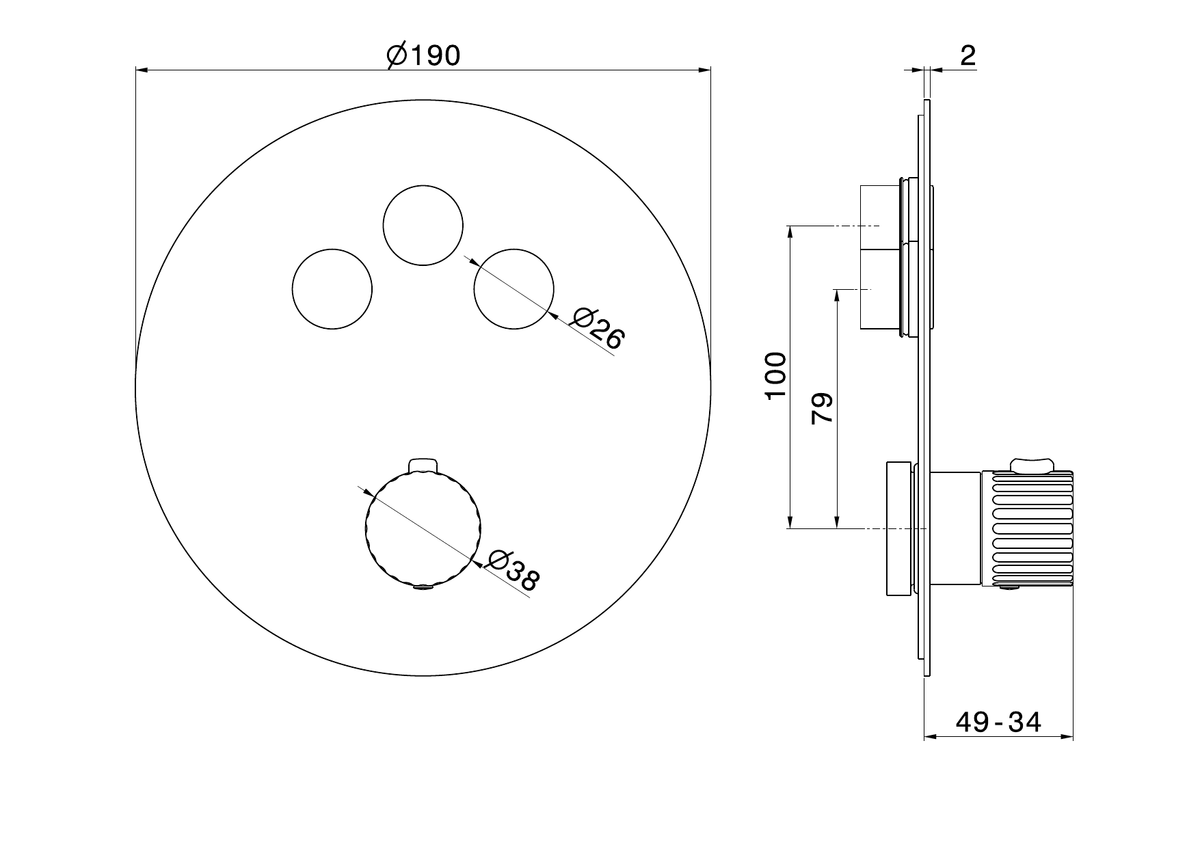 Newform 70459EX - disegno tecnico
