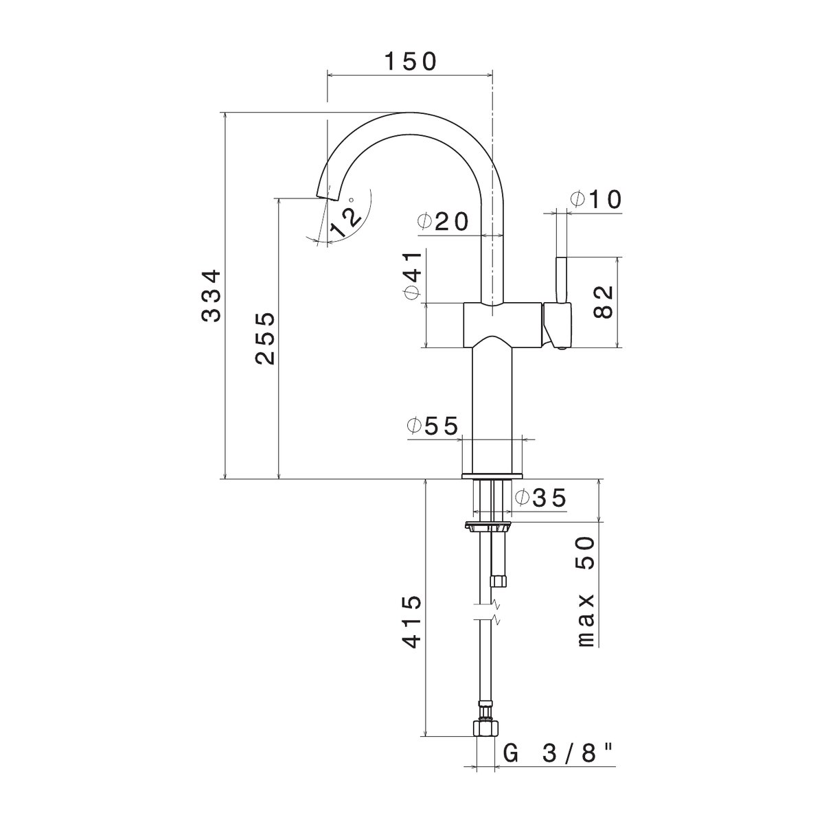 Newform 70815 - disegno tecnico