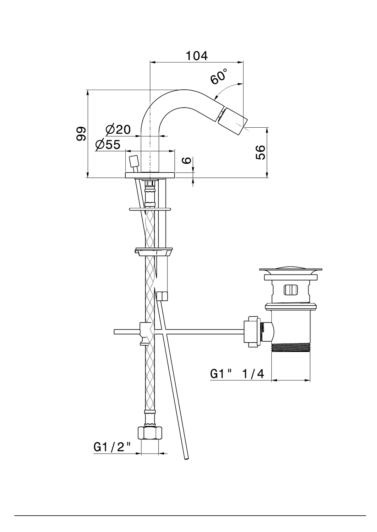 Newform 70824 - disegno tecnico