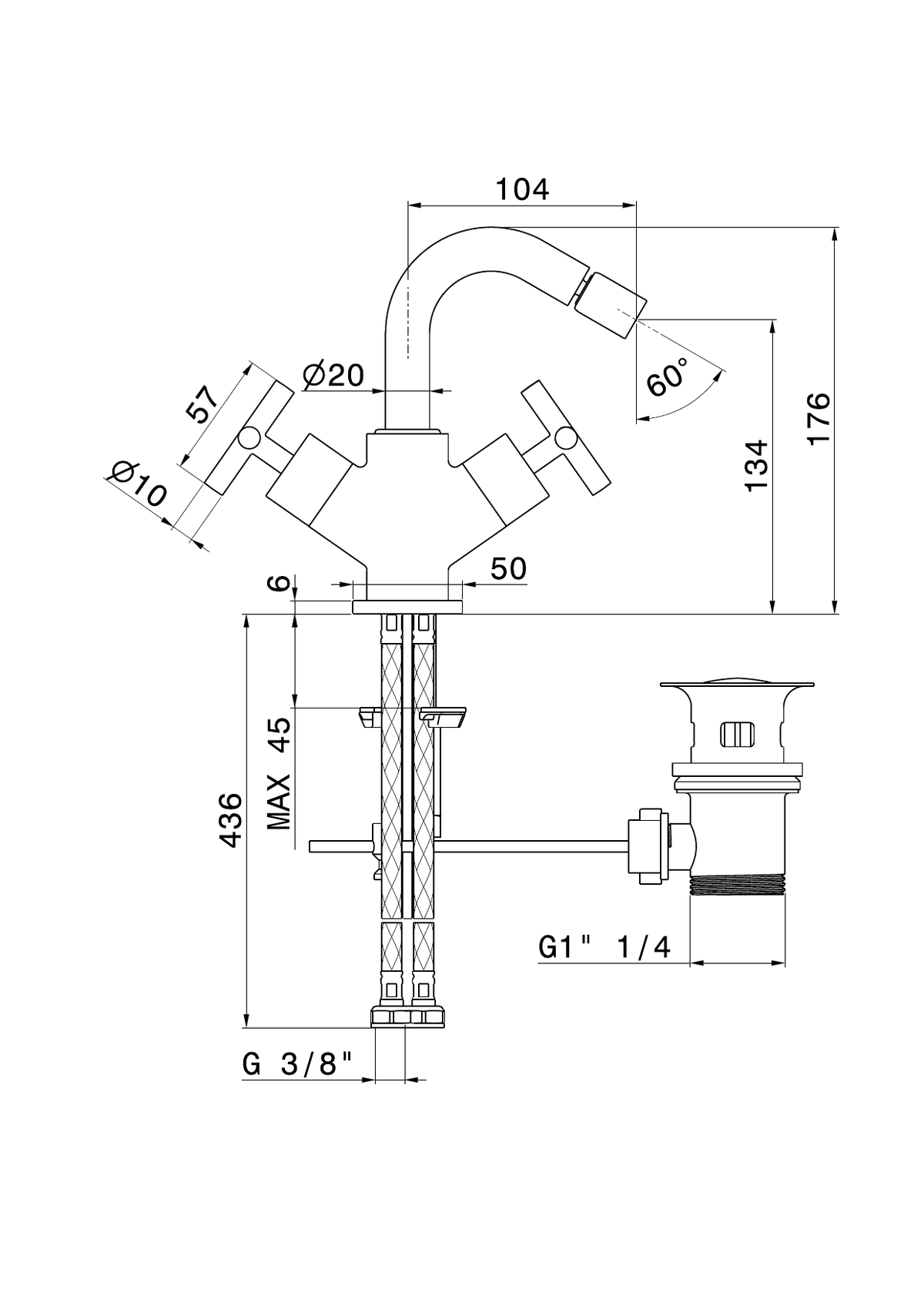 Newform 70832 - disegno tecnico