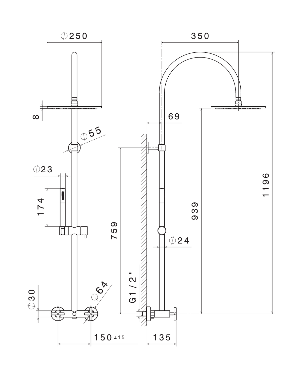 Newform 70852 - disegno tecnico