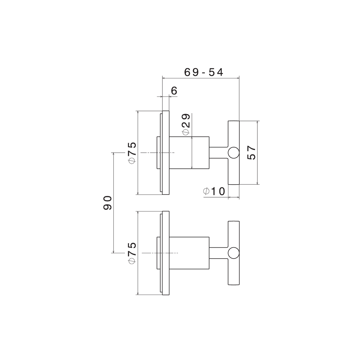 Newform 70857E - disegno tecnico