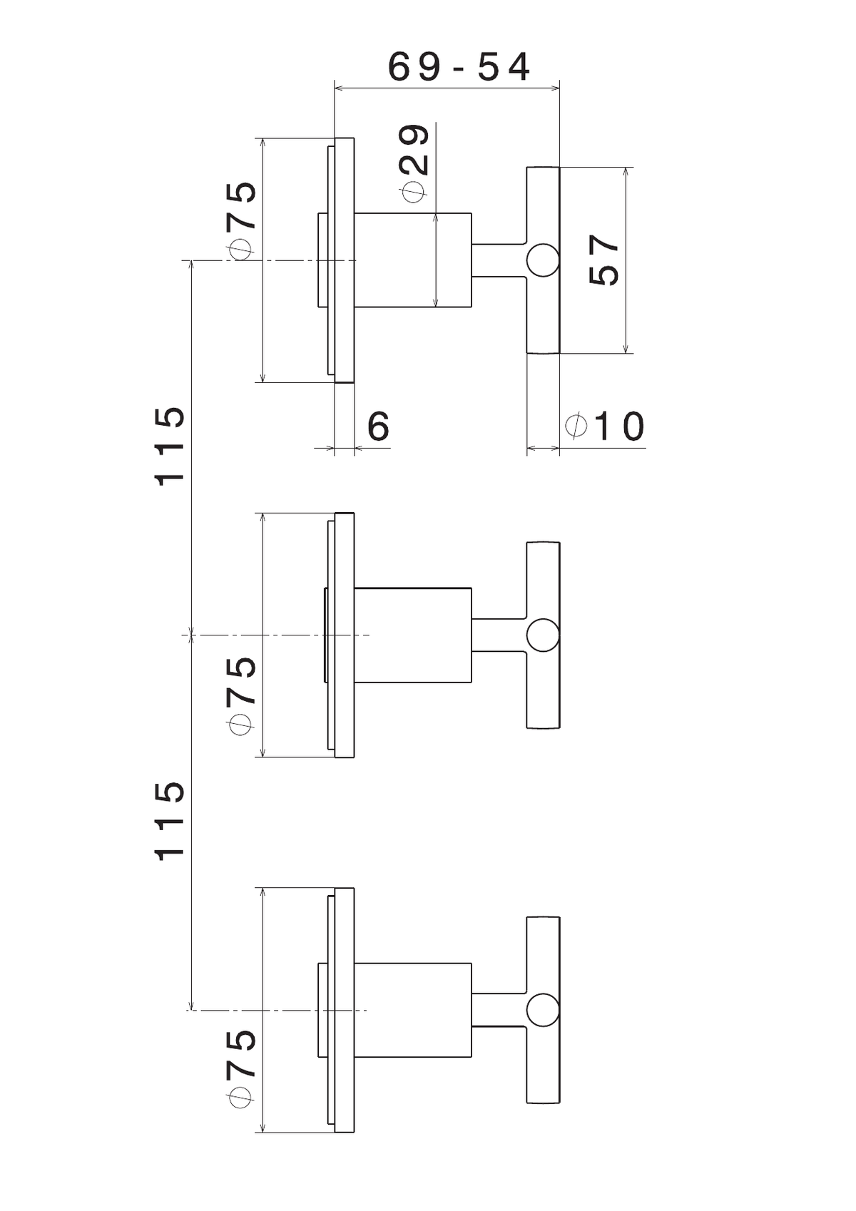 Newform 70872E - disegno tecnico