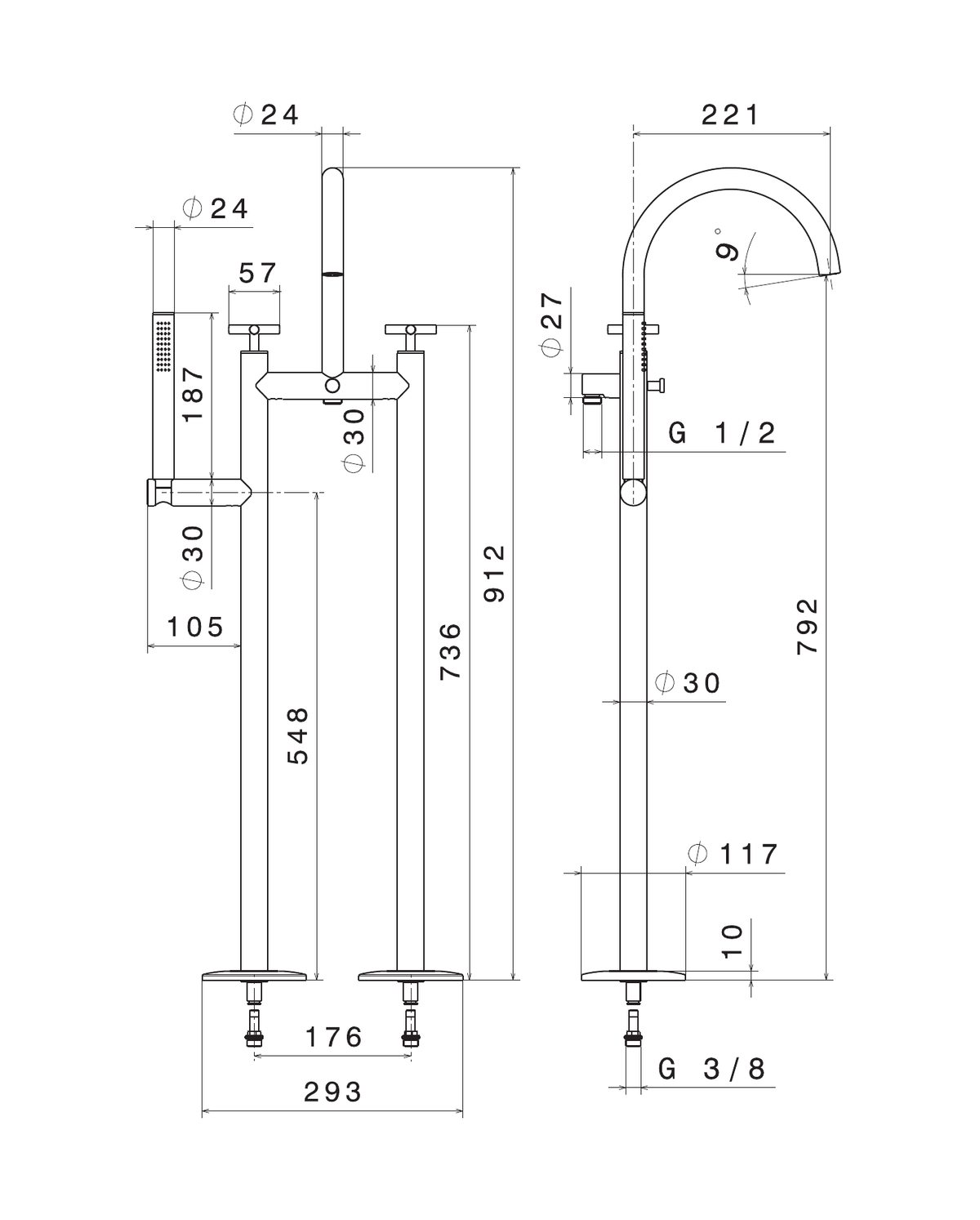 Newform 70886C - disegno tecnico