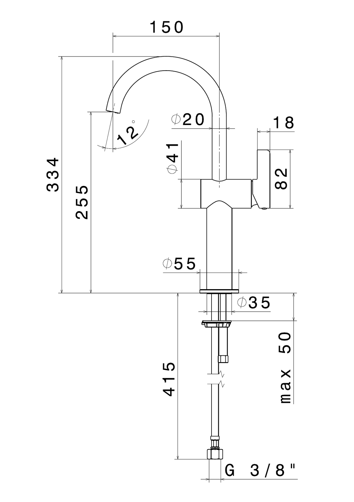 Newform 71015 - disegno tecnico