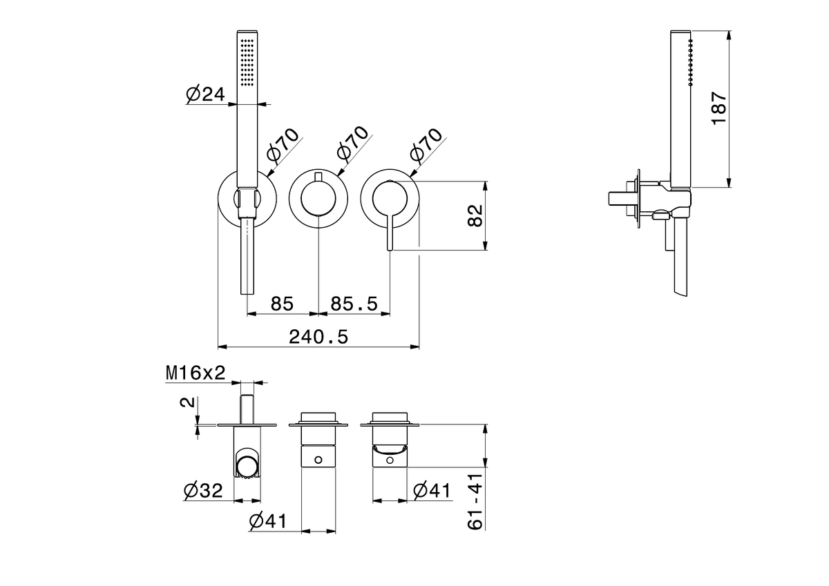 Newform 71068E - disegno tecnico