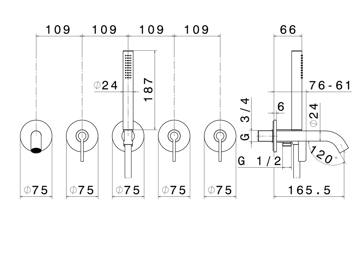 Newform 71073E - disegno tecnico