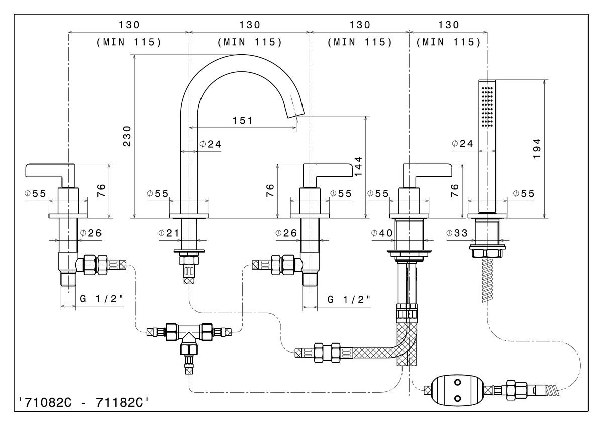 Newform 71082C - disegno tecnico