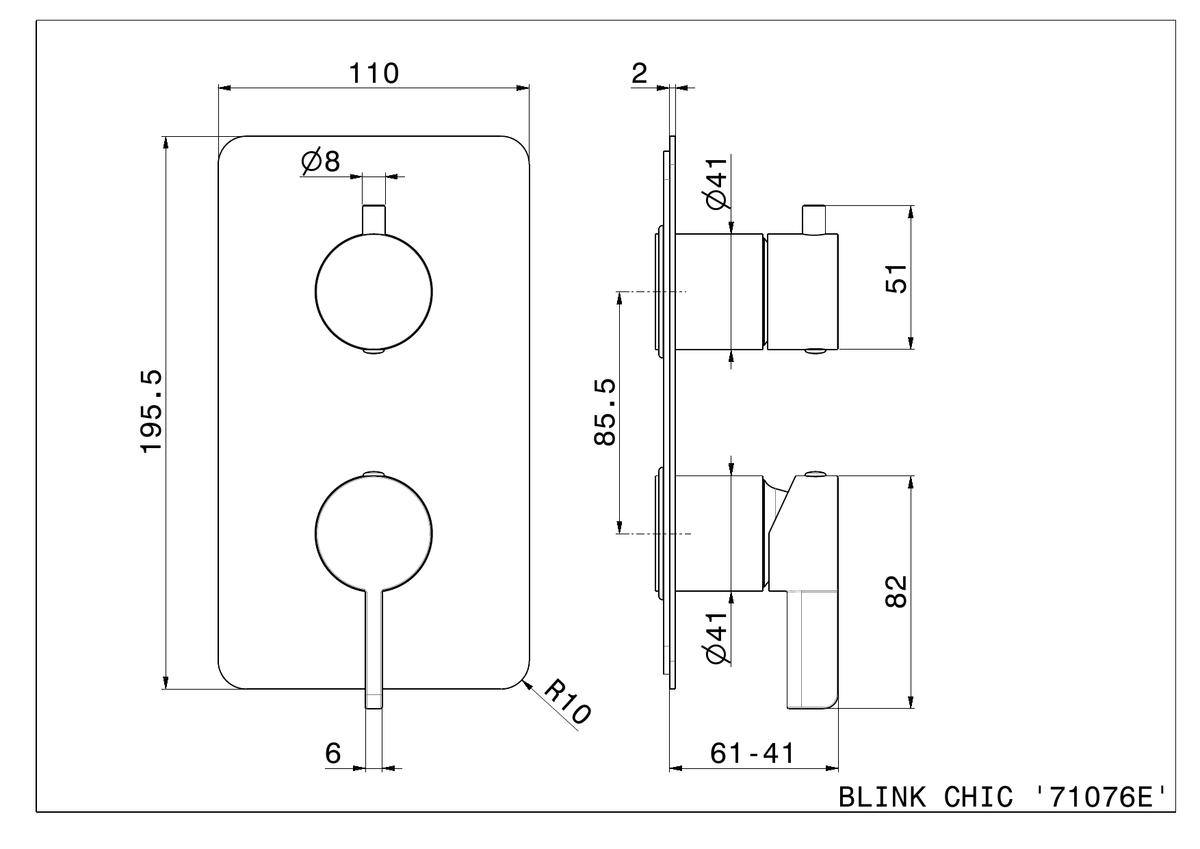 Newform 71176E - disegno tecnico