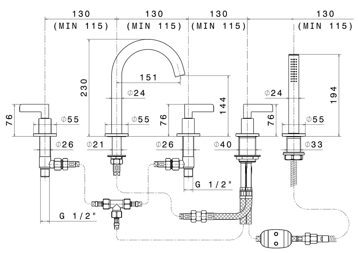 Newform 71182C - disegno tecnico