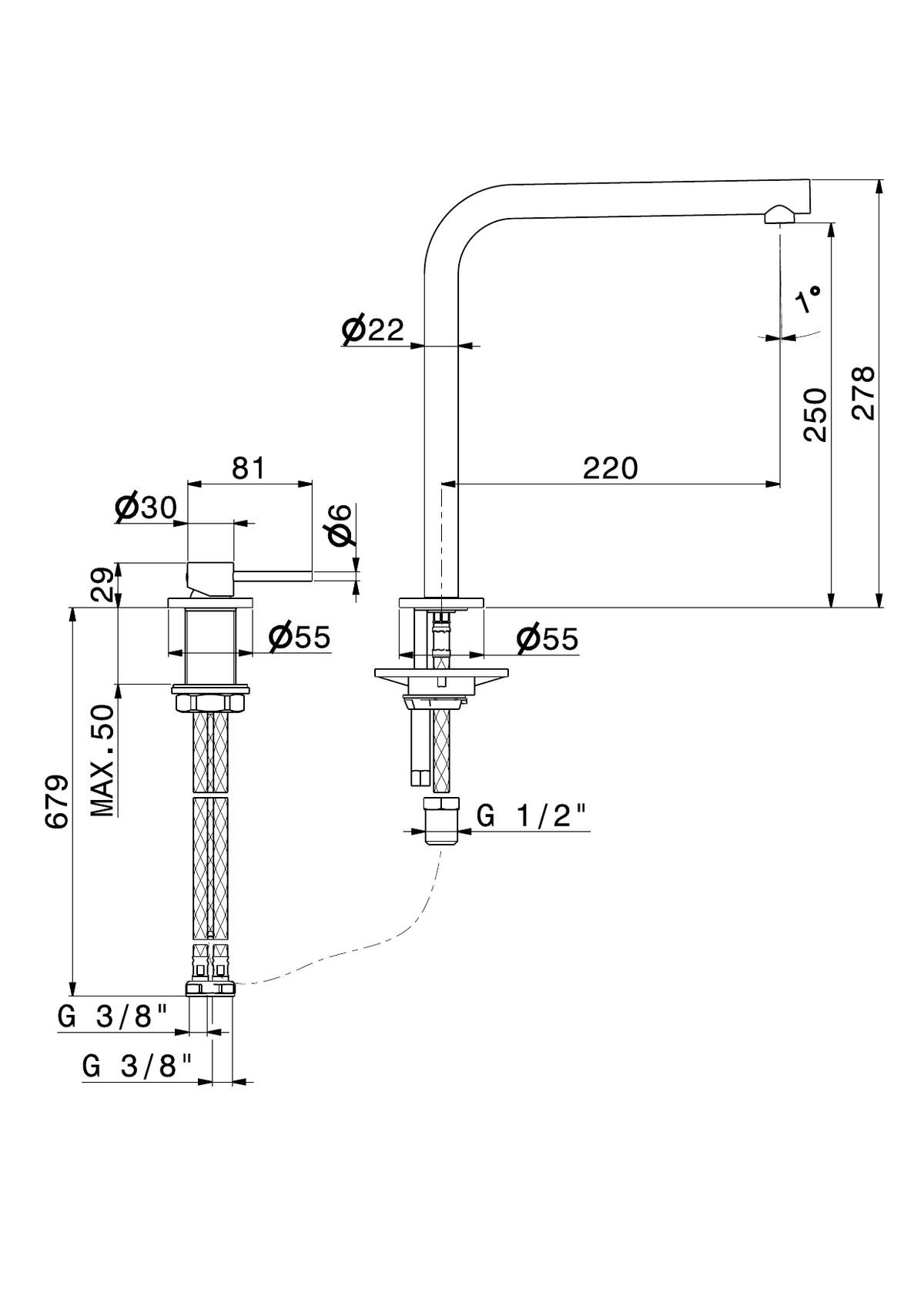 Newform 71720 - disegno tecnico