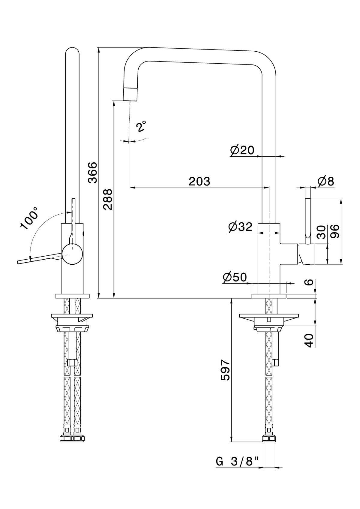 Newform 71821 - disegno tecnico