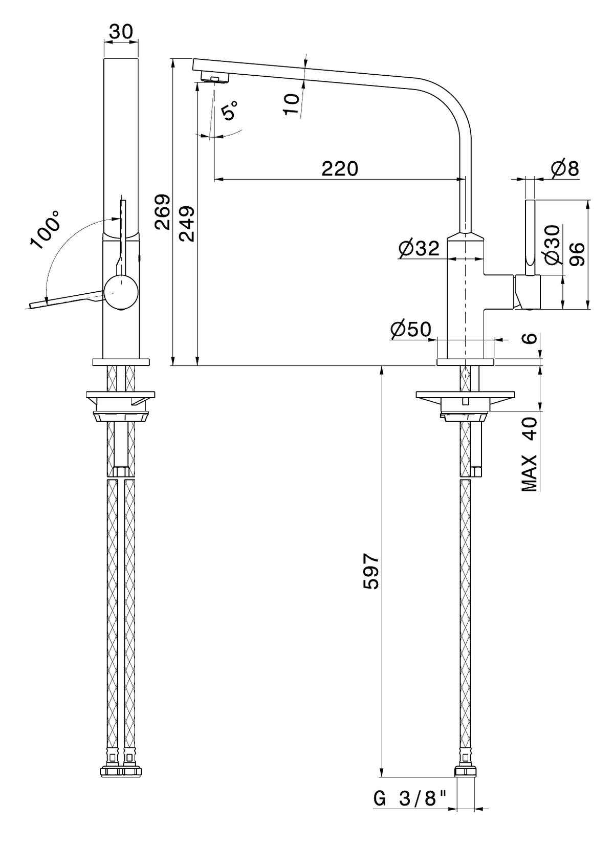 Newform 71823 - disegno tecnico