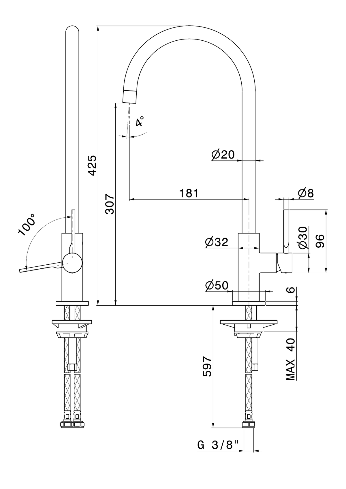 Newform 71830 - disegno tecnico