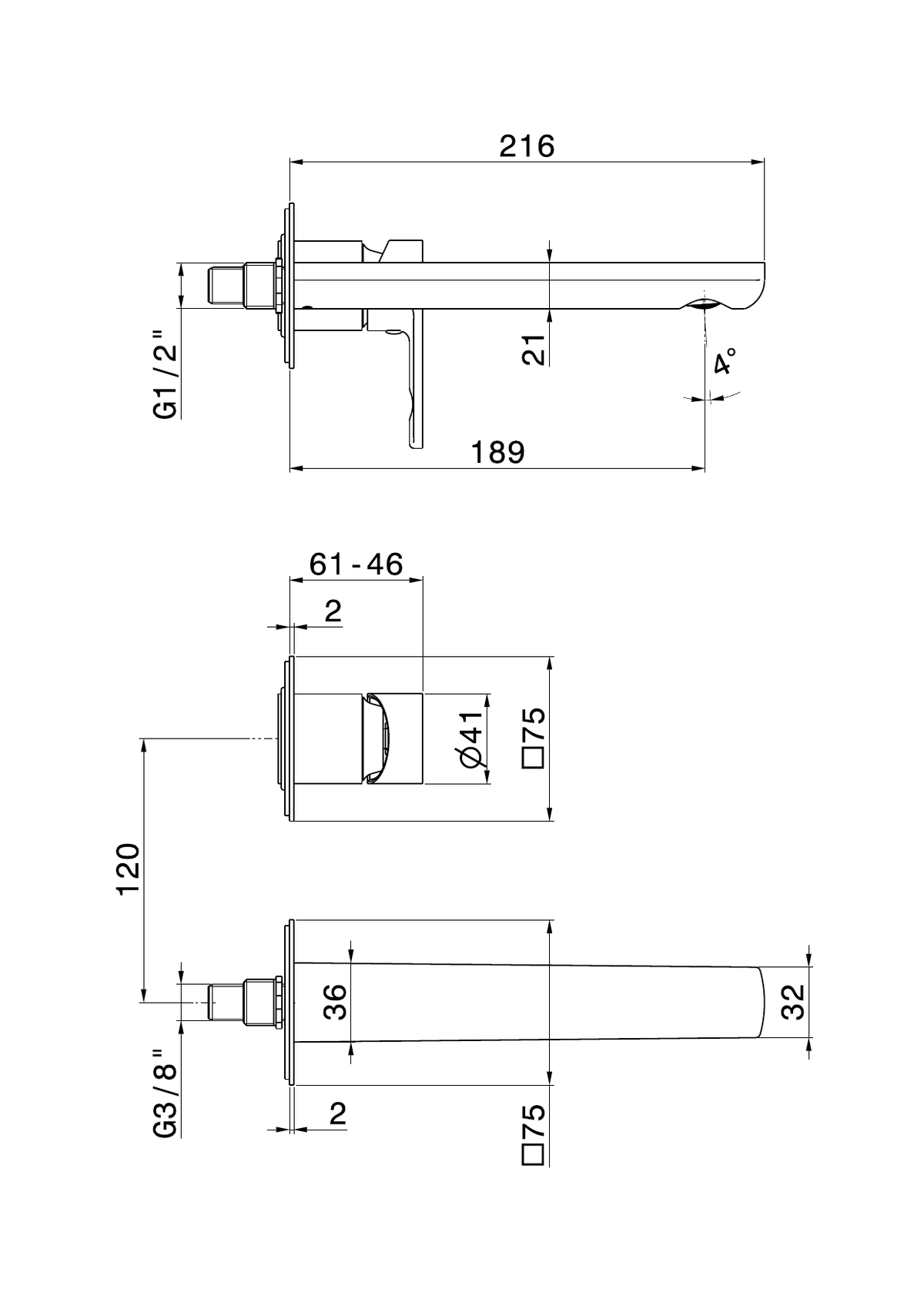 Newform 72026E - disegno tecnico