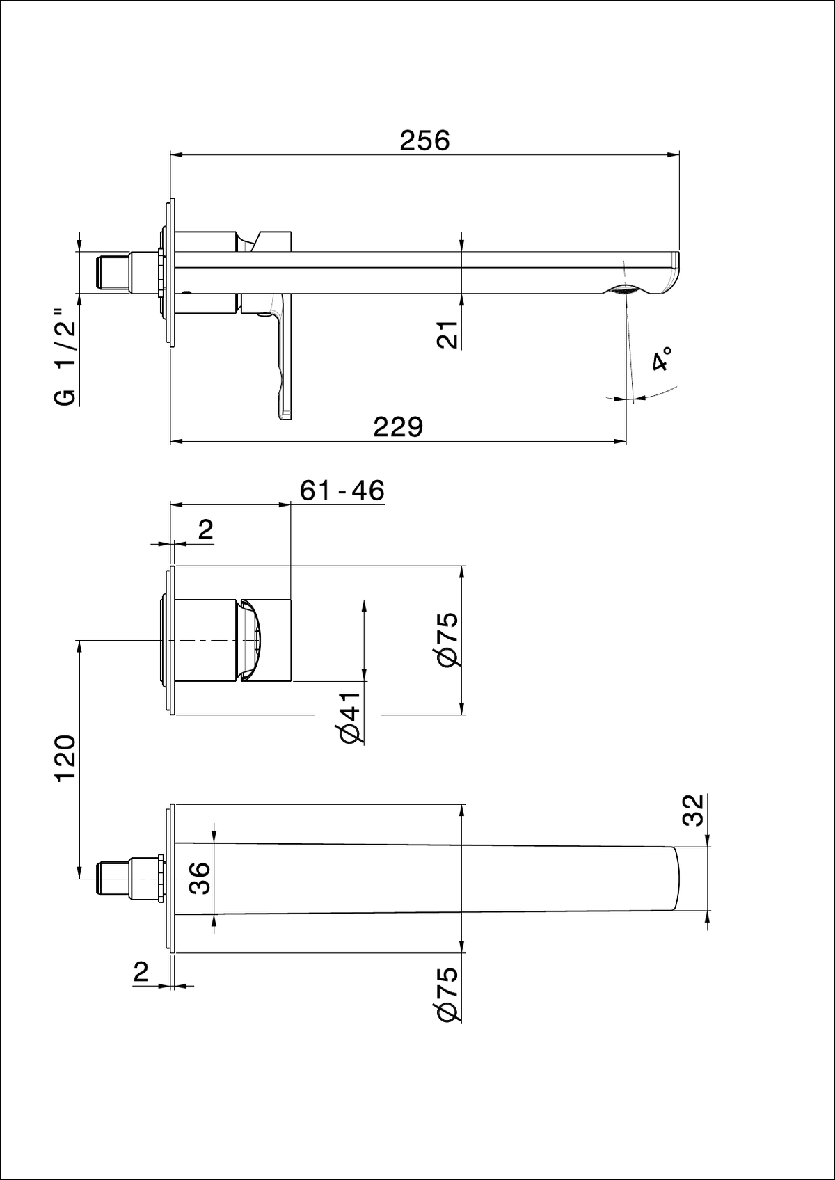 Newform 72030E - disegno tecnico