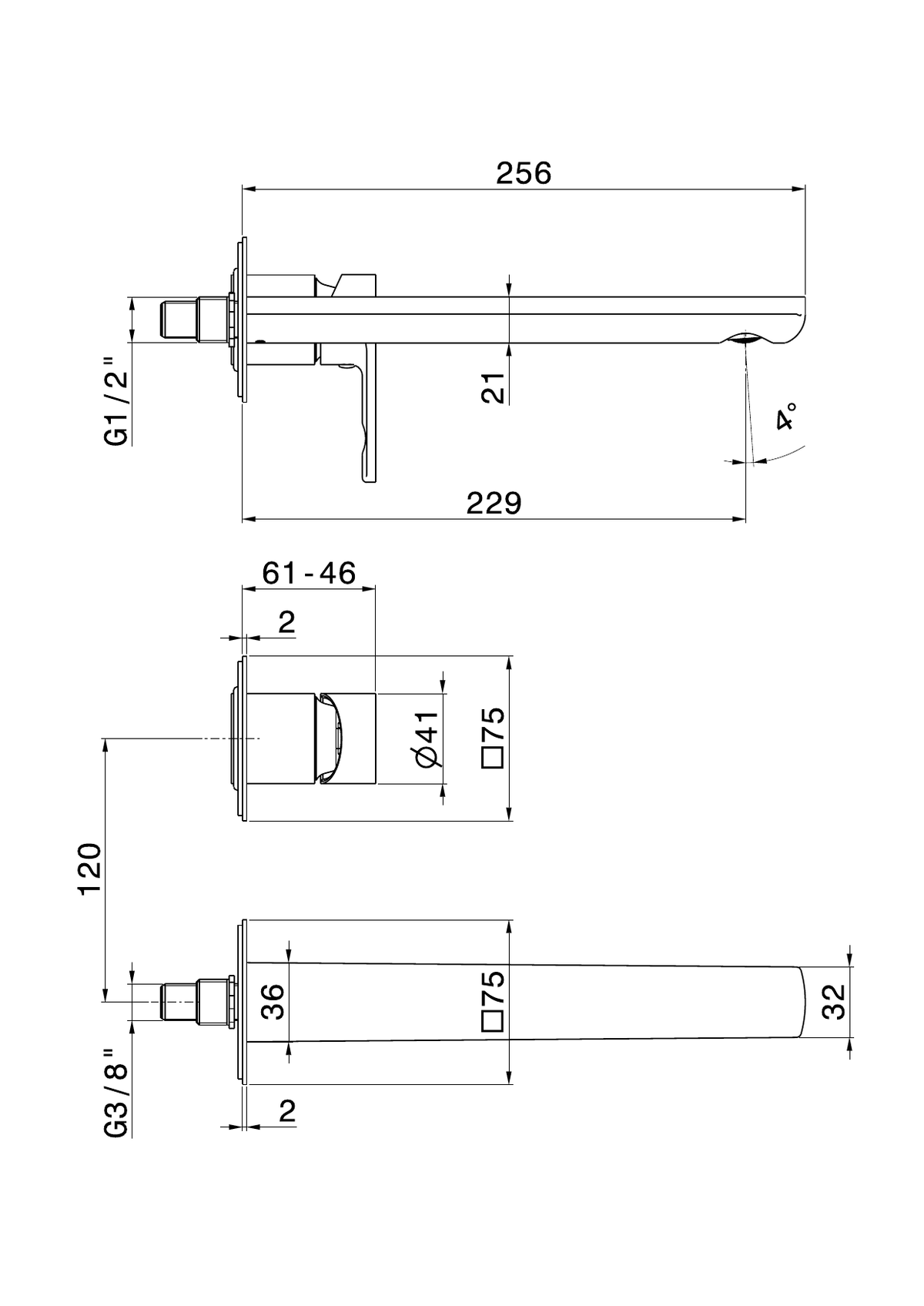 Newform 72032E - disegno tecnico