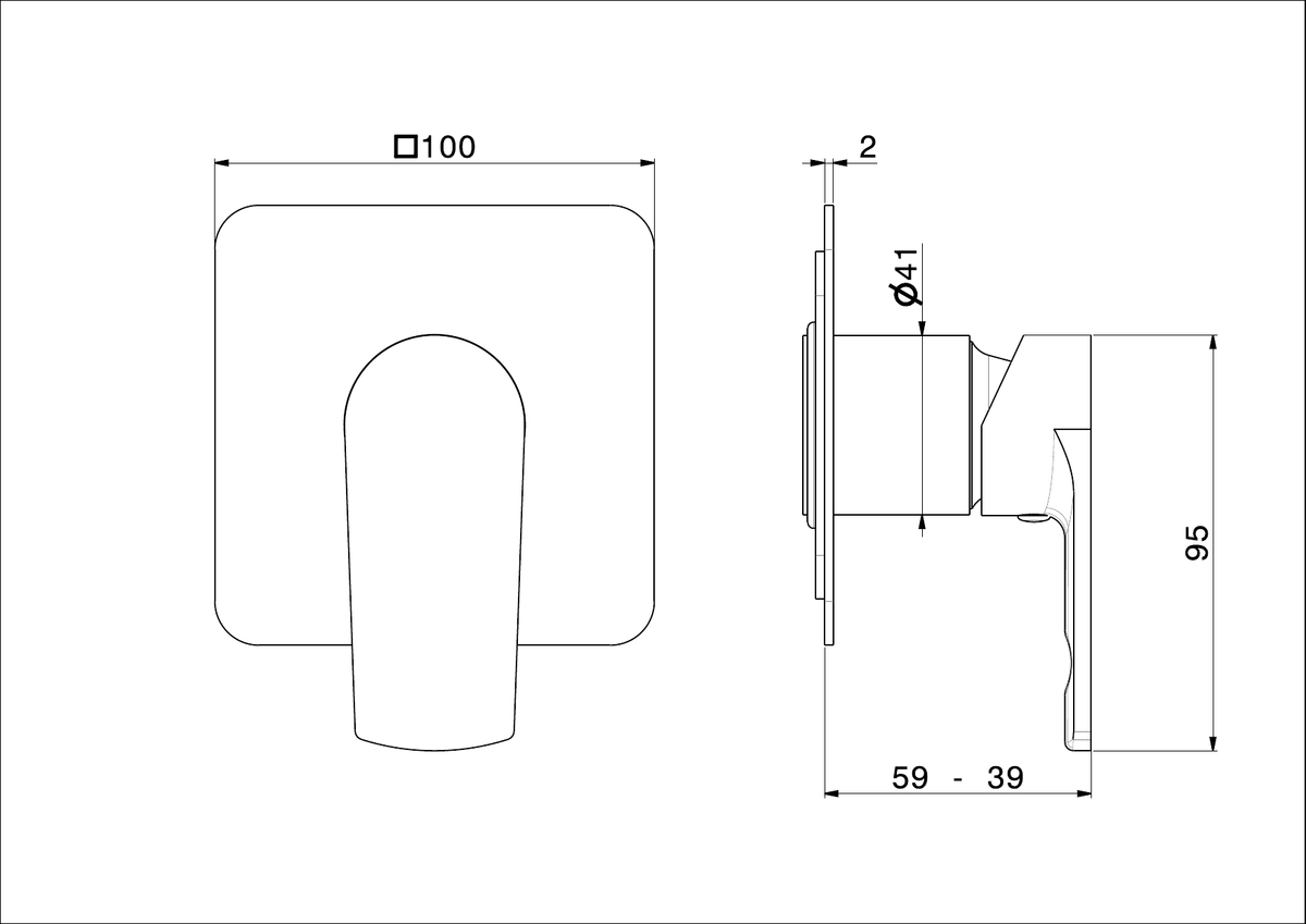 Newform 72075E - disegno tecnico