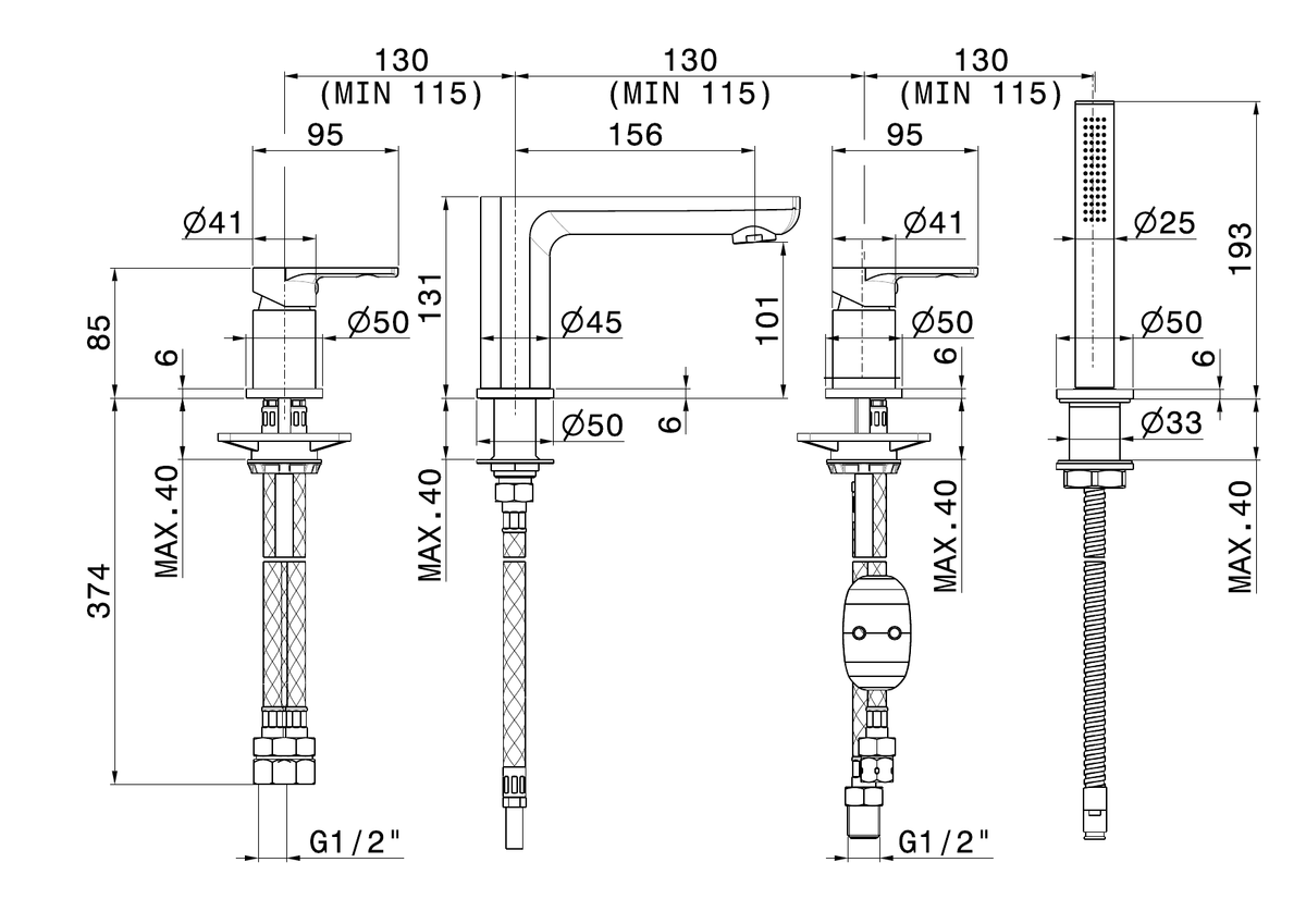 Newform 72082C - disegno tecnico