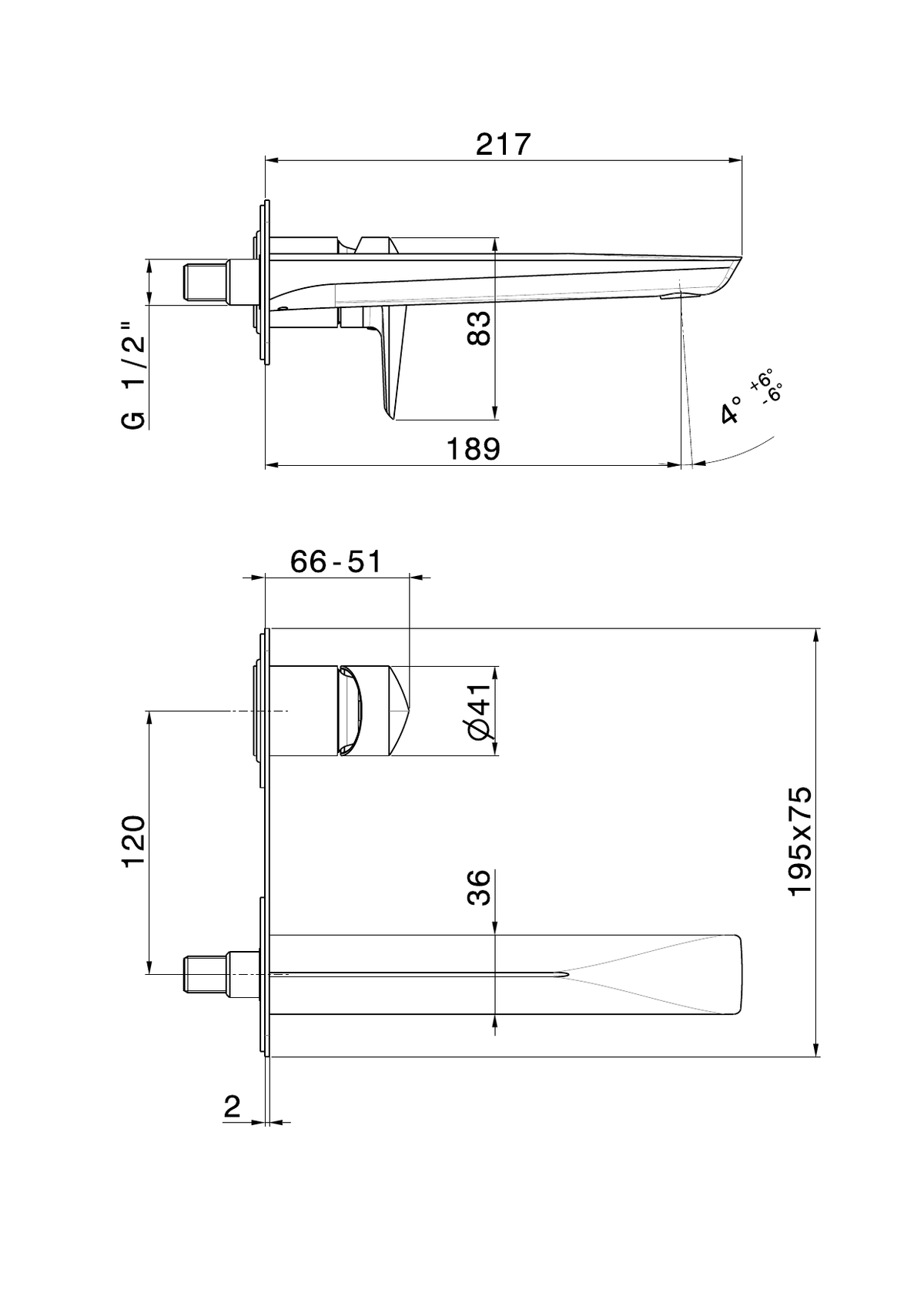 Newform 72229E - disegno tecnico